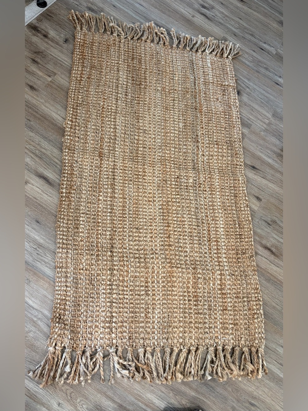 Handwoven Natural Jute Door Mat - Tan